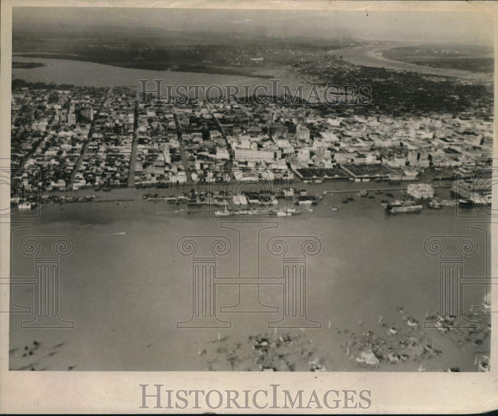 1955 Press Photo View of flooded Tampico - sax25645- Historic Images