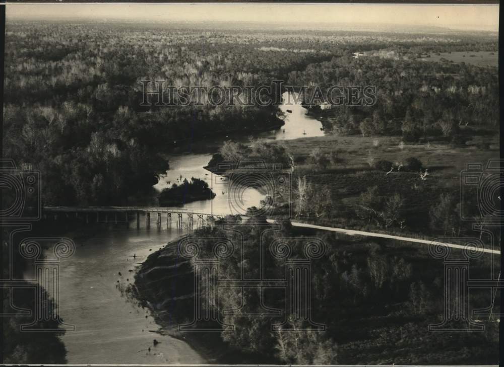 Press Photo River Channel West of Bay City, Texas - sax25849- Historic Images