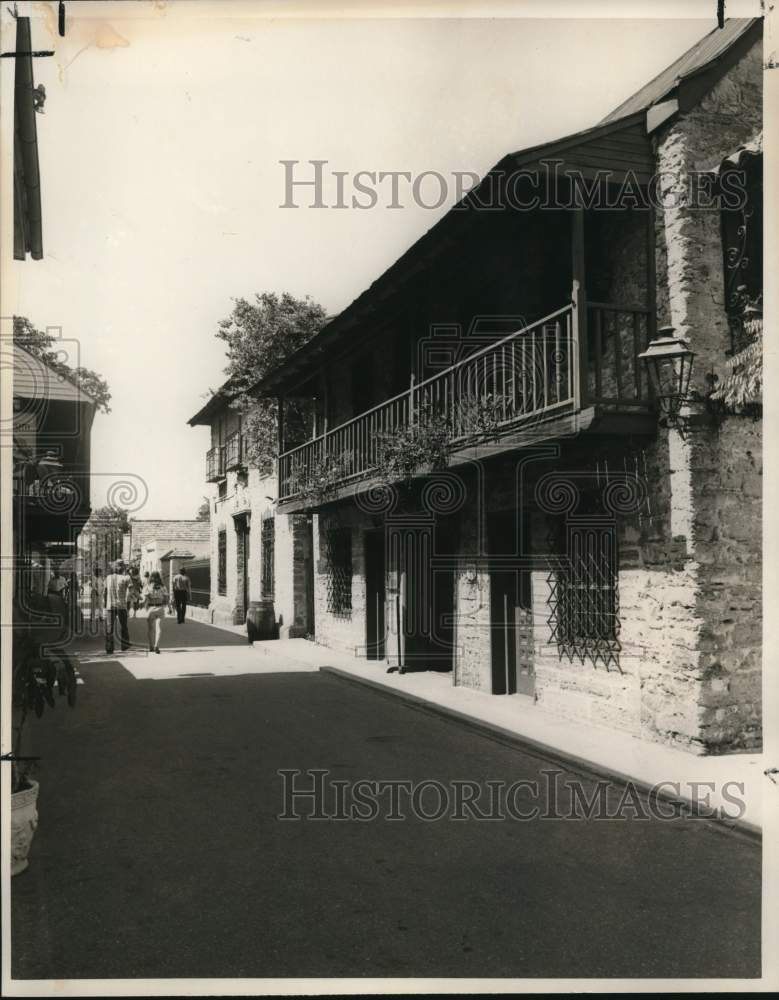 1975 Press Photo Old buildings in St. Augustine in Florida - sax25986- Historic Images