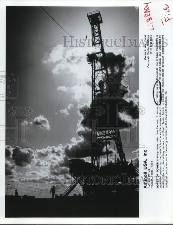 Reynold Rig Press Photo R.J. Reynold's Aminoil USA, Incorporated Drilling Rig in ...