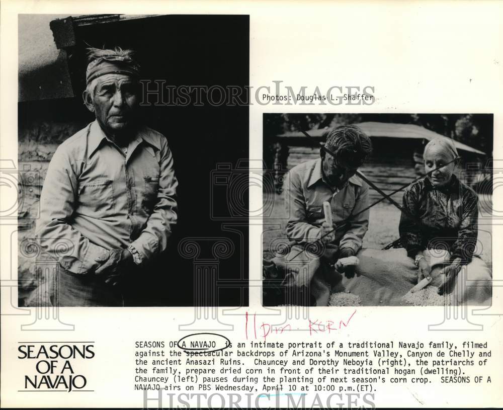 Press Photo Navajo Native Americans featured in PBS&#39; &quot;Seasons Of A Navajo&quot;- Historic Images