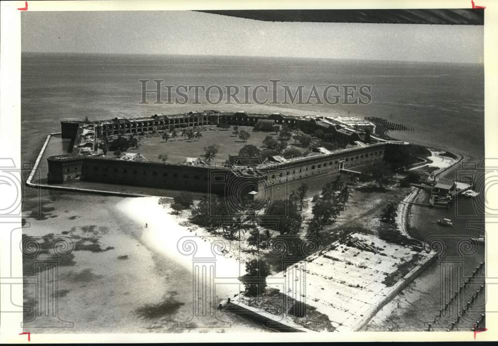 1981 Press Photo Fort Jefferson on Garden Key in Dry Tortugas off Florida- Historic Images