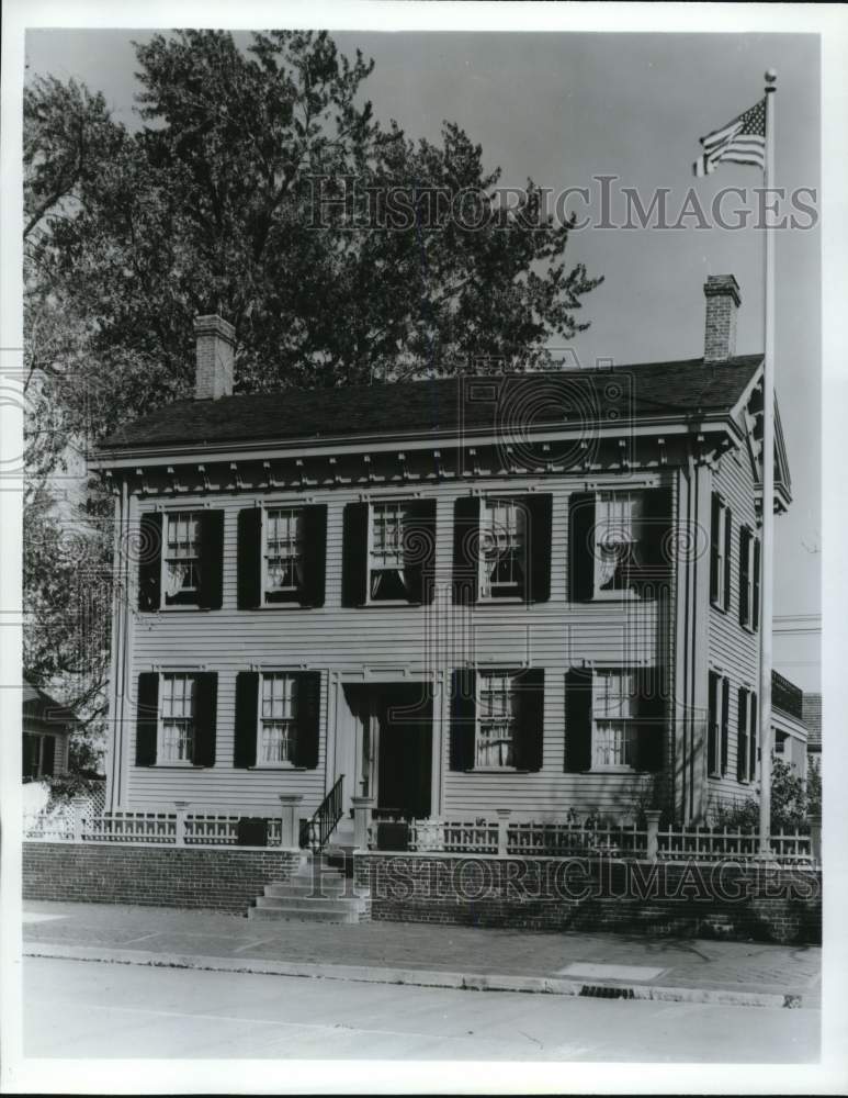 Press Photo Abraham Lincoln&#39;s home at 8th and Jackson in Springfield, Illinois- Historic Images