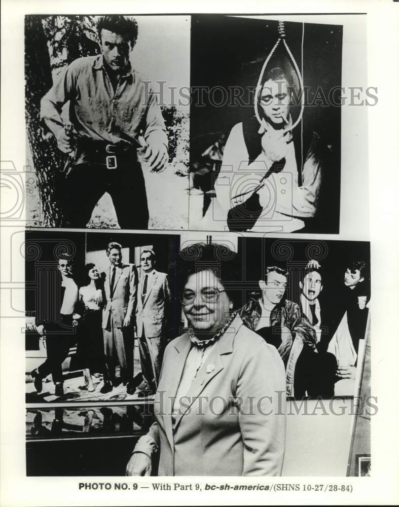 1984 Press Photo Ann Ware at Sairmount Historical Museum Exhibit in Indiana- Historic Images