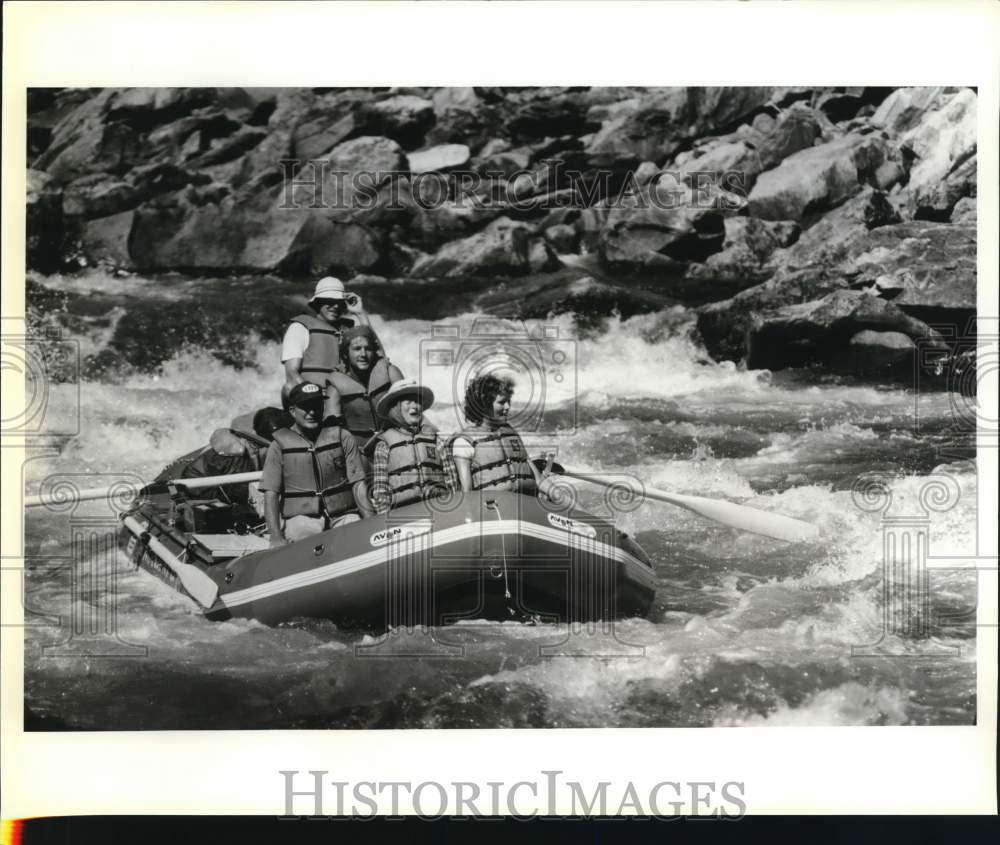 Press Photo River Rafters on the Salmon River in Idaho - sax29592- Historic Images