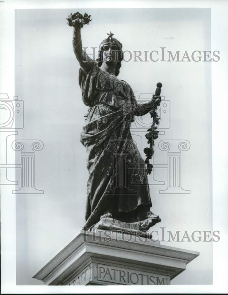 1986 Press Photo Texas Heroes Sesquicentennial Monument in Galveston, Texas- Historic Images