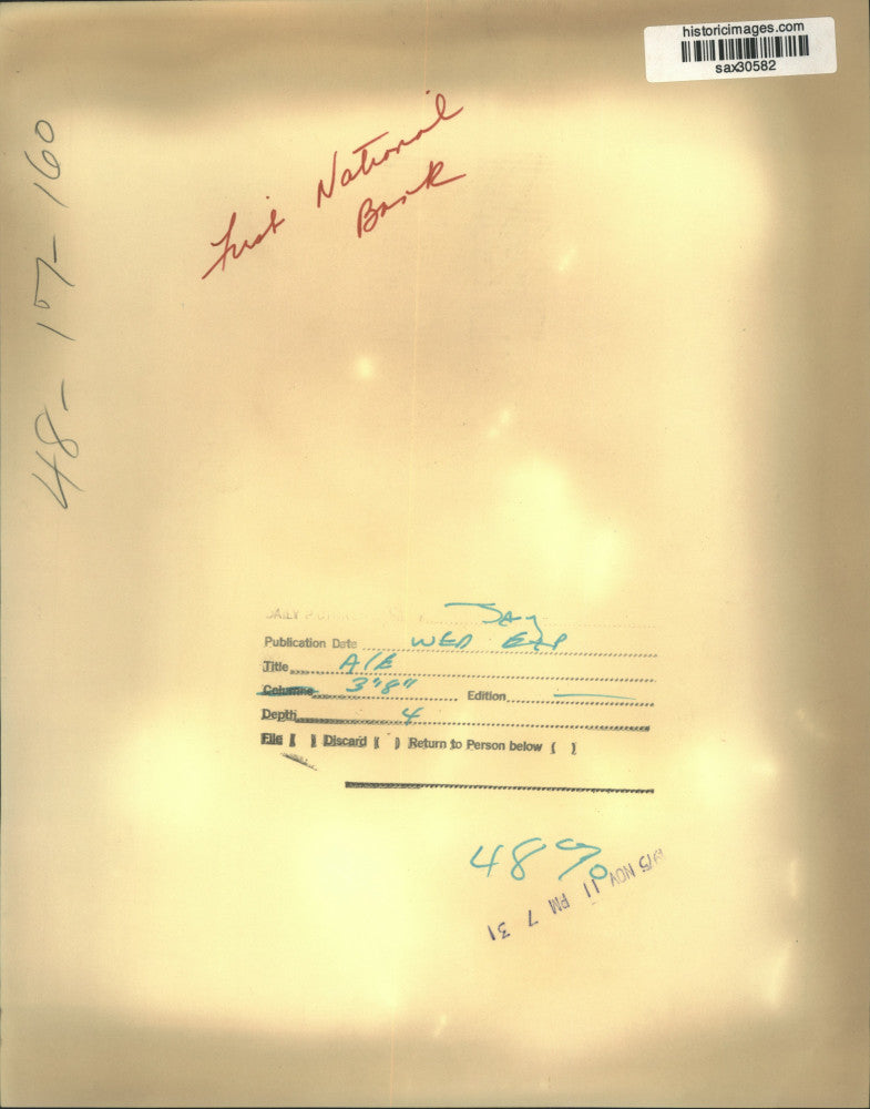 1975 Press Photo General view of the First National Bank building - sax30582