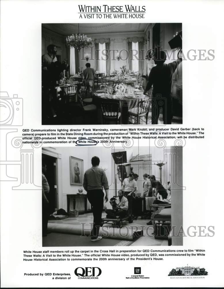 Press Photo Behind the scenes, "Within These Walls: A Visit to the White House"- Historic Images