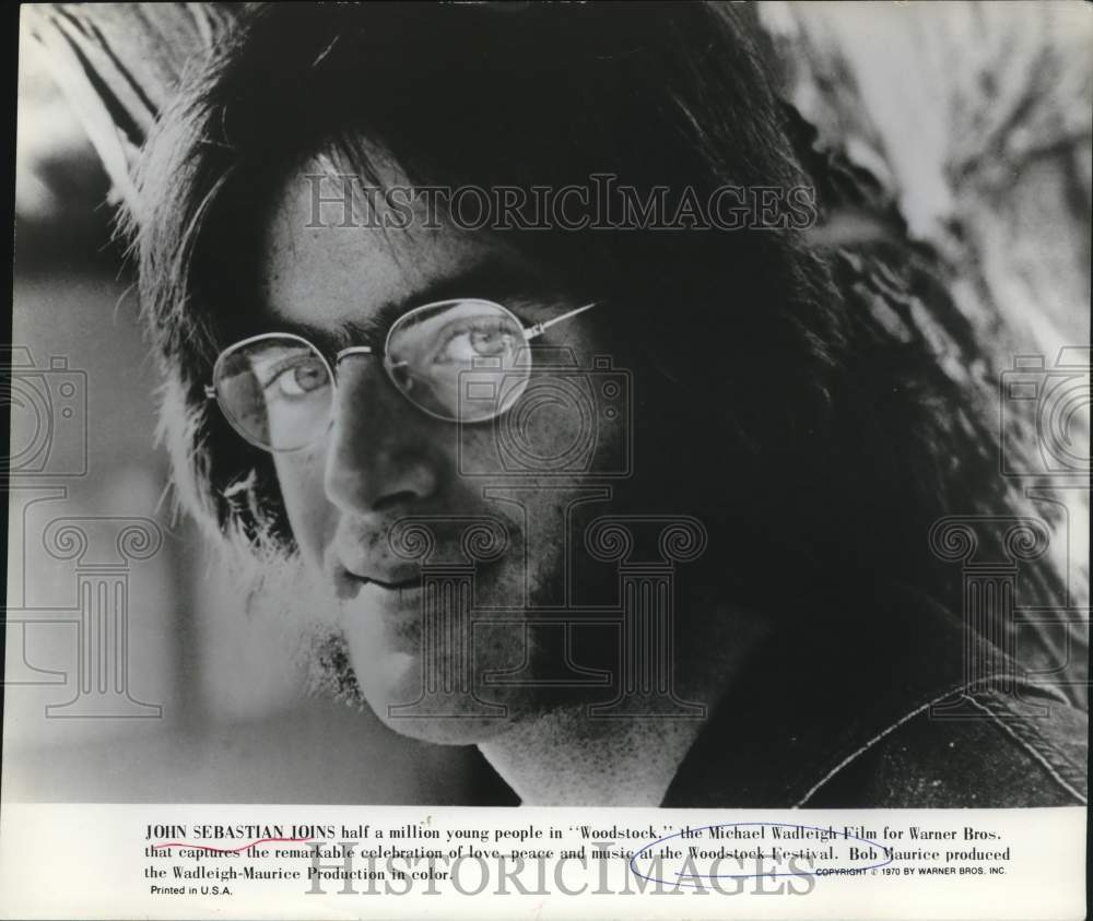 1970 Press Photo John Sebastian in &quot;Woodstock&quot; Film - sax30967- Historic Images
