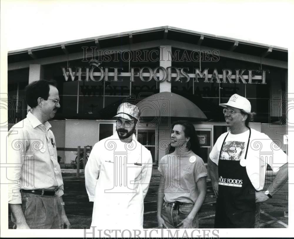 1993 Press Photo Team leaders of soon-to-open Whole Foods store - sax31284- Historic Images