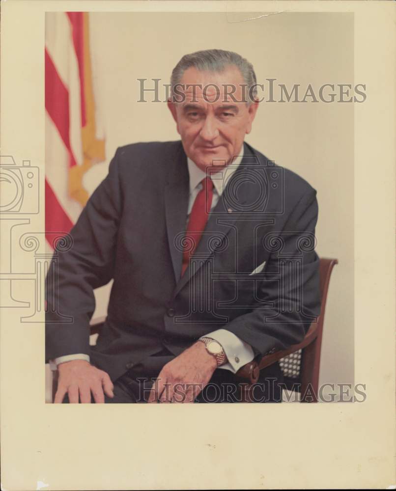 1963 Press Photo United States President Lyndon B. Johnson - sax33145- Historic Images