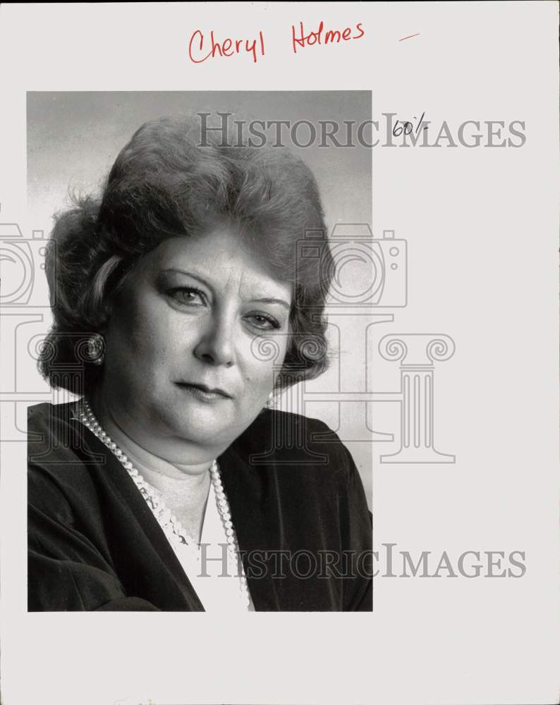 1989 Press Photo Cheryl Holmes, Council Candidate, Texas - sax33250- Historic Images