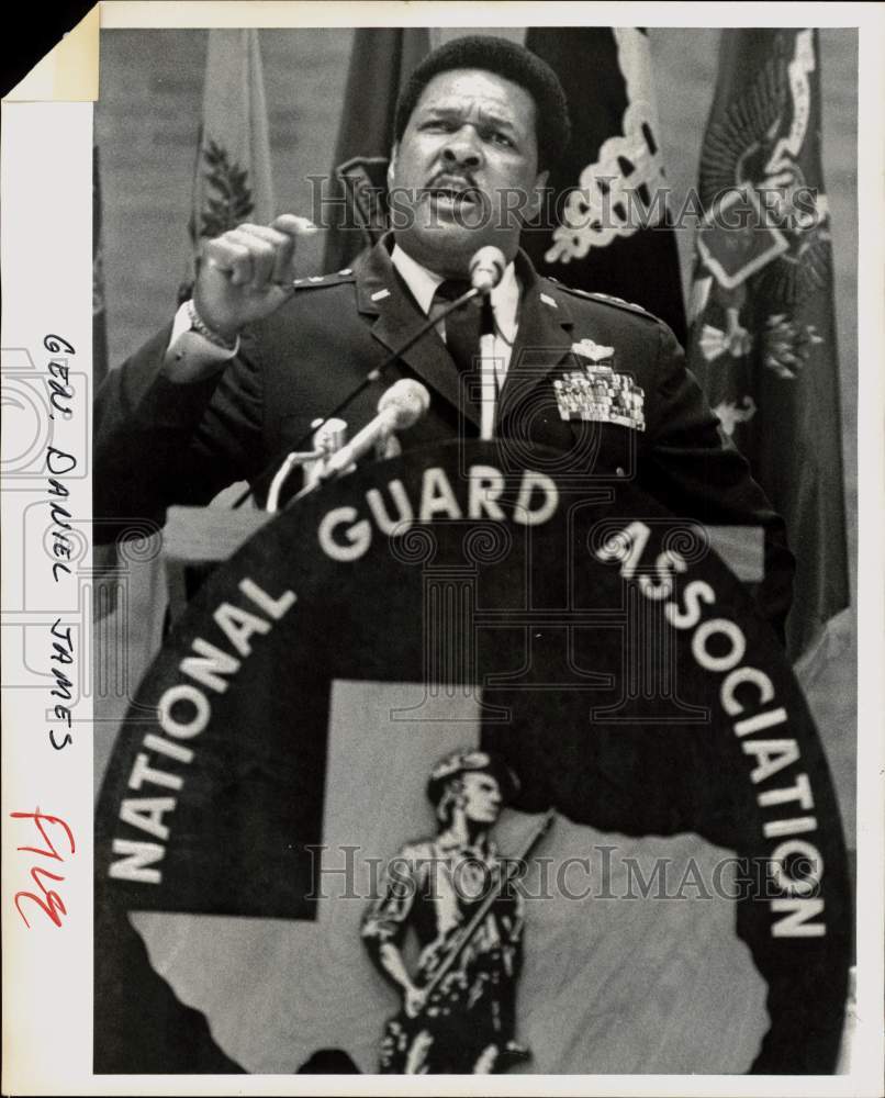 Press Photo General Daniel James speaking at National Guard Association, Texas- Historic Images