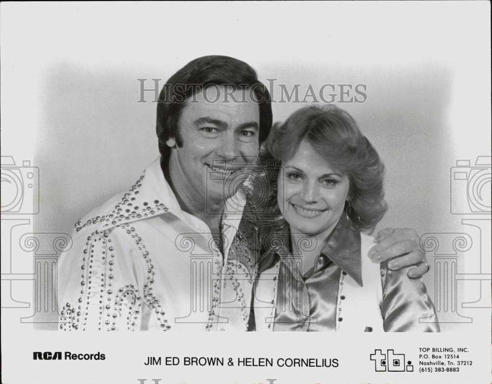 Press Photo Musical artists Jim E. Brown & Helen Cornelius - sax34074