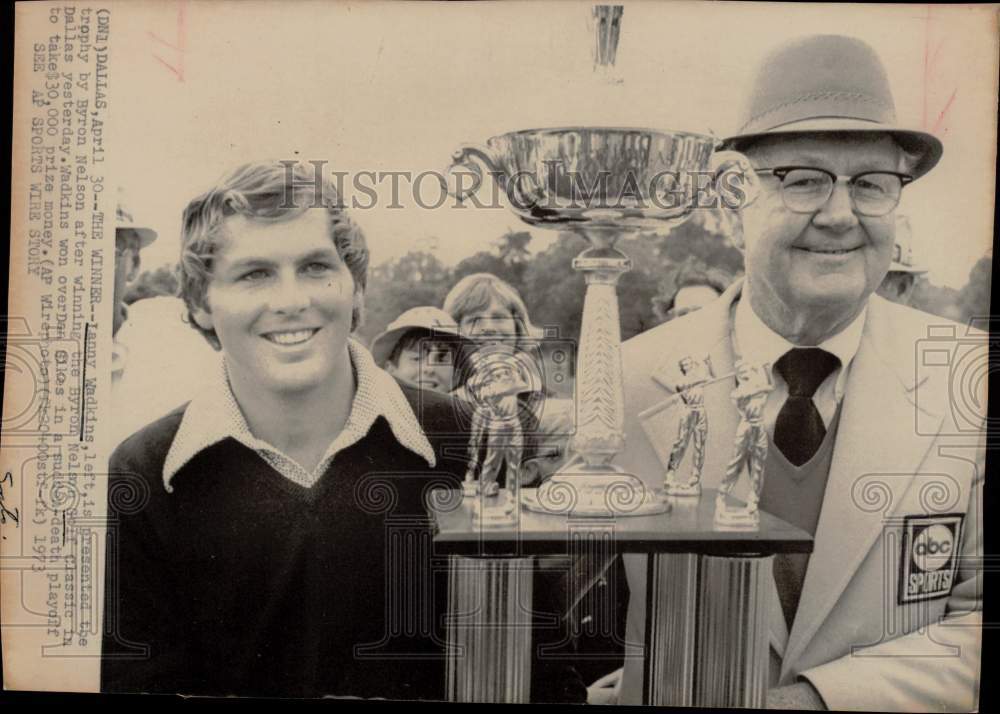 1973 Press Photo Lanny Wadkins wins Byron Nelson Golf Classic in Dallas, Texas- Historic Images