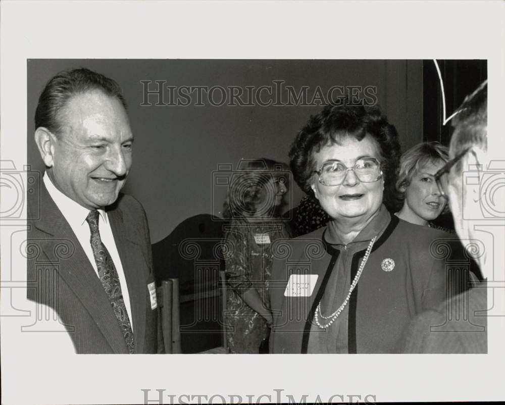 1989 Press Photo Reception for Czechoslovakian Ambassador Miroslav Houstecky, TX- Historic Images