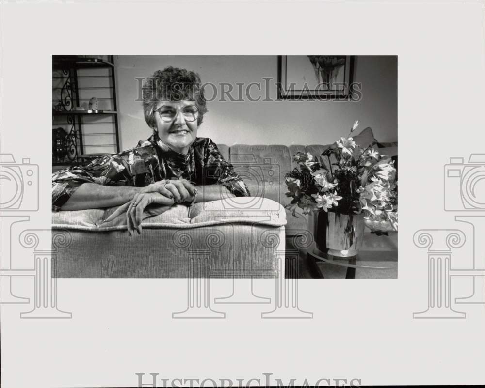 1989 Press Photo Catherine Hooker, 1st heart transplant patient in San Antonio- Historic Images