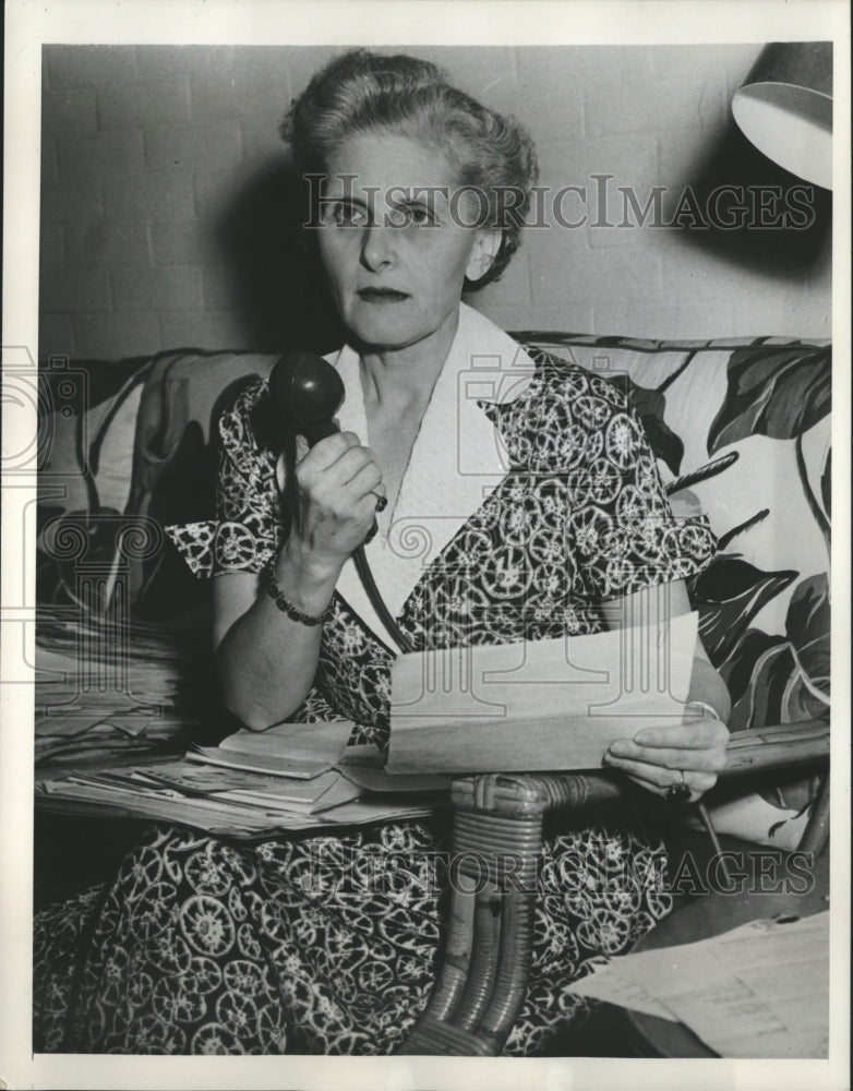 1952 Press Photo Vivien Kellems Woman Industrialist Senate Nominee - sba00326