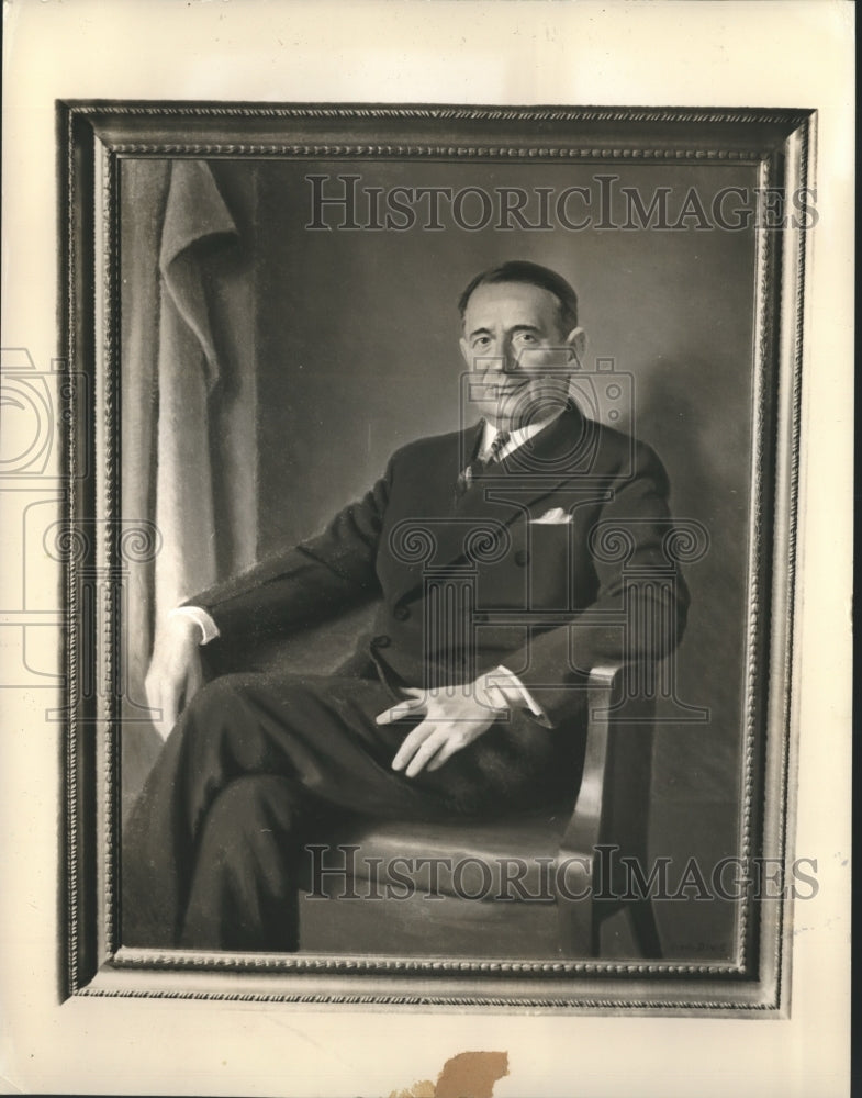 1940 Press Photo Painting of Exec Head of Associated Press by Artist G. Davis- Historic Images