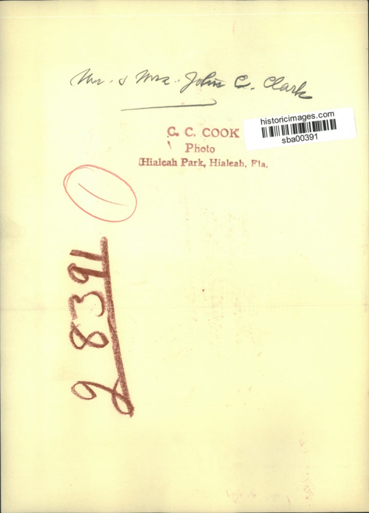 Press Photo Mr. and Mrs. John C. Clark - sba00391