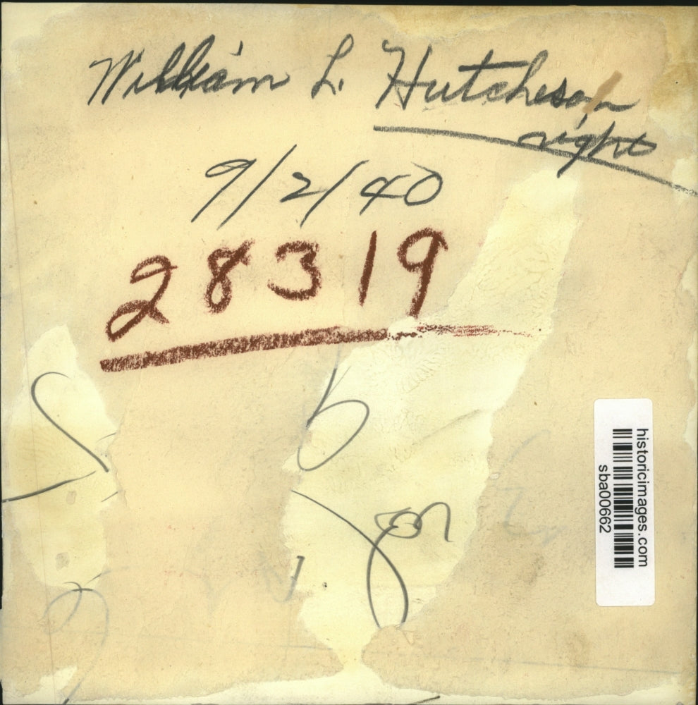 1940 Press Photo William L Hutcheson Speaks with another man - sba00662