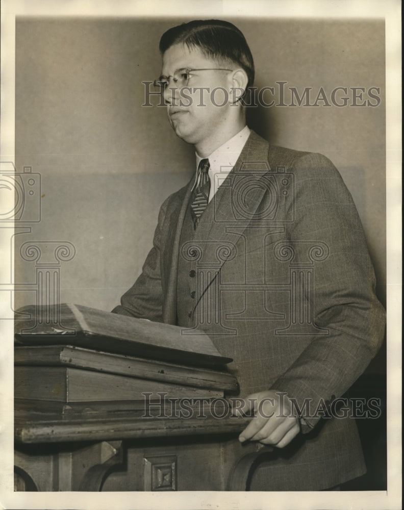 1940 Press Photo Rev. Winslow Wilson served Methodist Churches at Brownsdale.- Historic Images