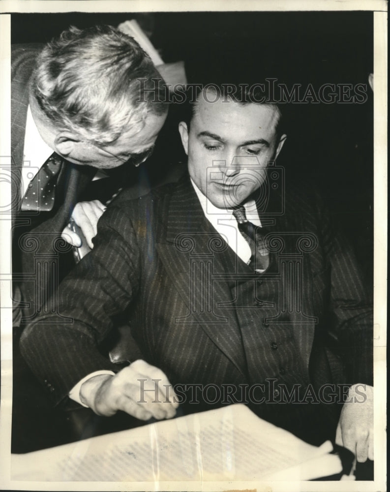 1938 Press Photo Rudolph Sikora on Trial for murder of Edward Solomon