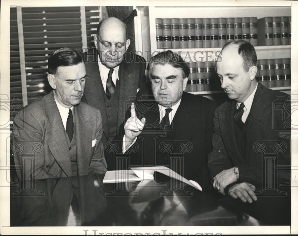 1940 Press Photo John L.Lewis,C.I.O Leader appeared before the Hatch Act Inquiry