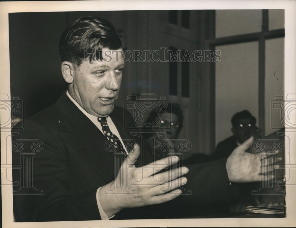 1949 Press Photo H.L. Mitchell Testifies Before Senate Labor Committee- Historic Images