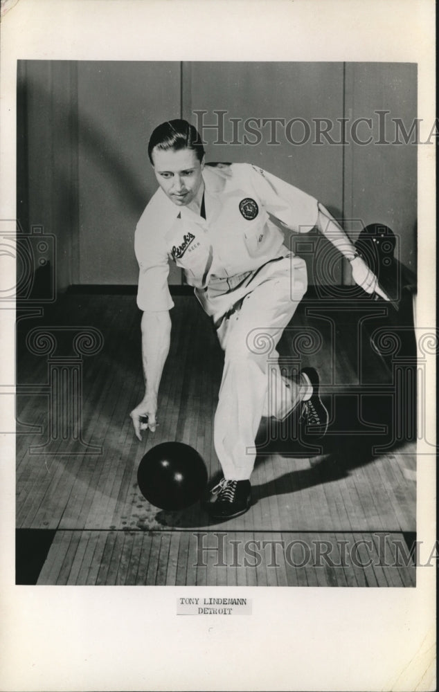 Press Photo Bowler Tony Lindemann, Detroit - sba01515