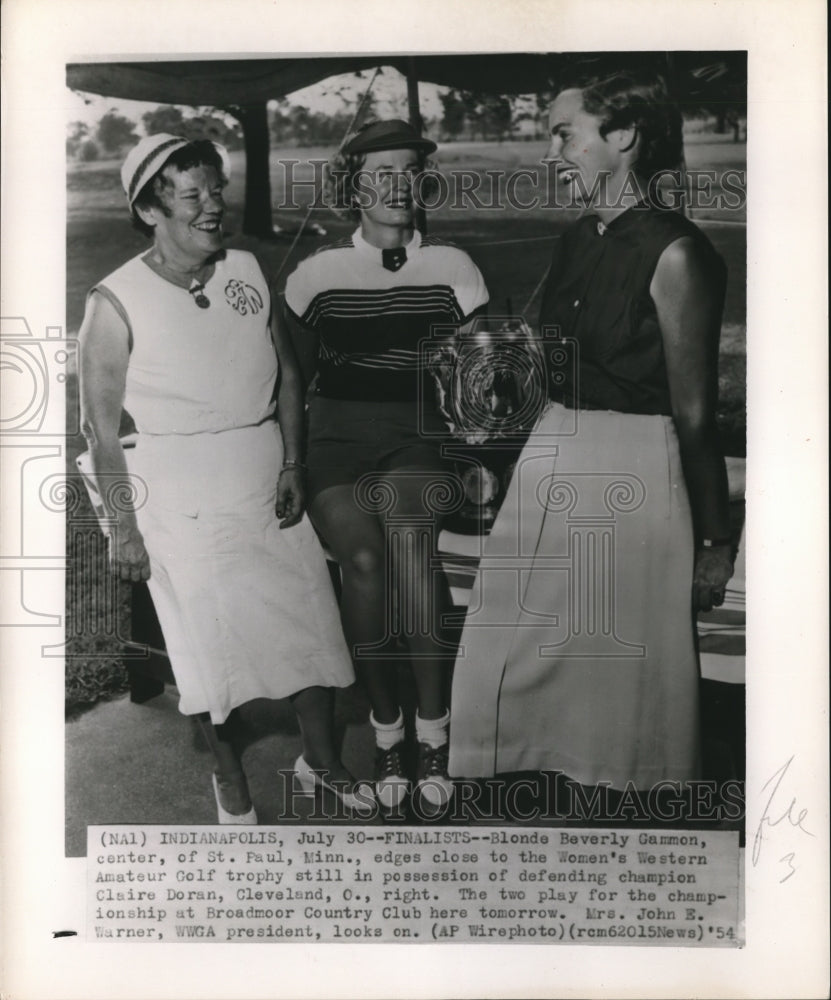 1954 Press Photo Beverly Gammon to Play Champ Claire Doran in Golf Tourney- Historic Images