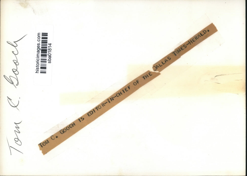 Press Photo Tom C. Gooch, Editor in Chief of Dallas Times-Herald. - sba01814