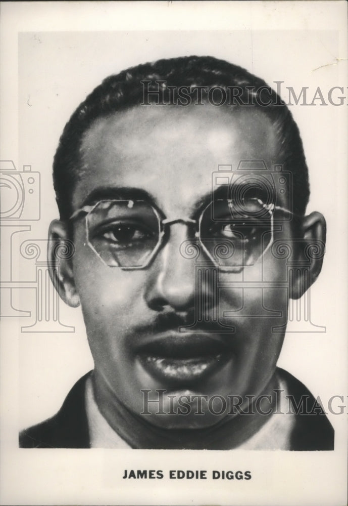 1953 Press Photo James Eddie Diggs, FBI's Ten Most wanted of Washington D.C.