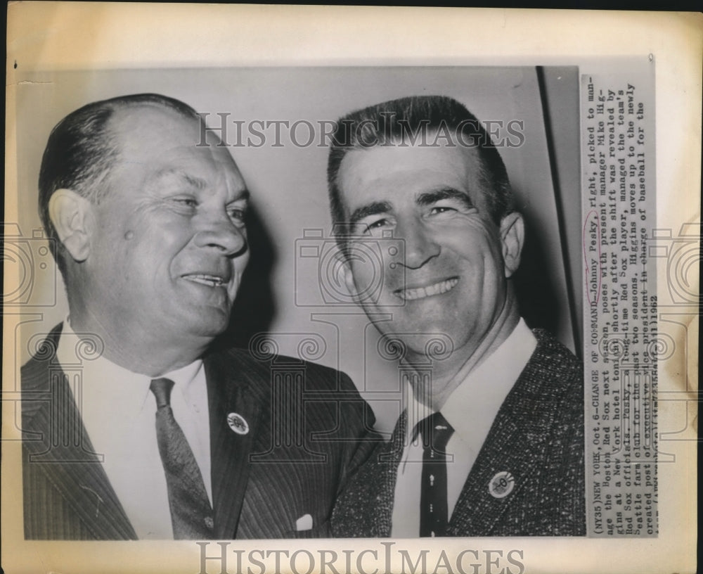 1962 Press Photo Johnny Pesky to Manage Boston Red Soxs Next Season - sba02334- Historic Images