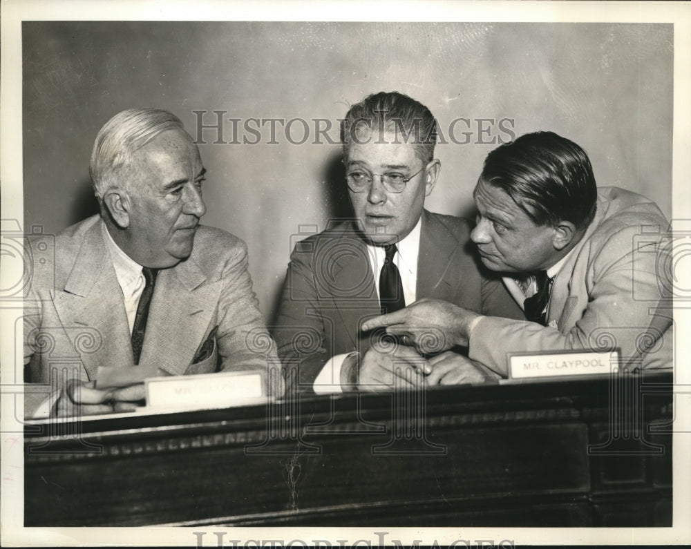 1939 Press Photo DC Dies committee Reps JJ Dempsey, AD Healey, M Dies