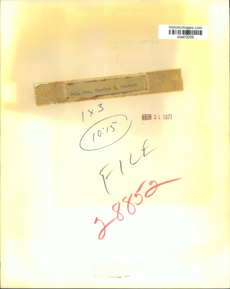 1971 Press Photo Major General Charles H. Roadman