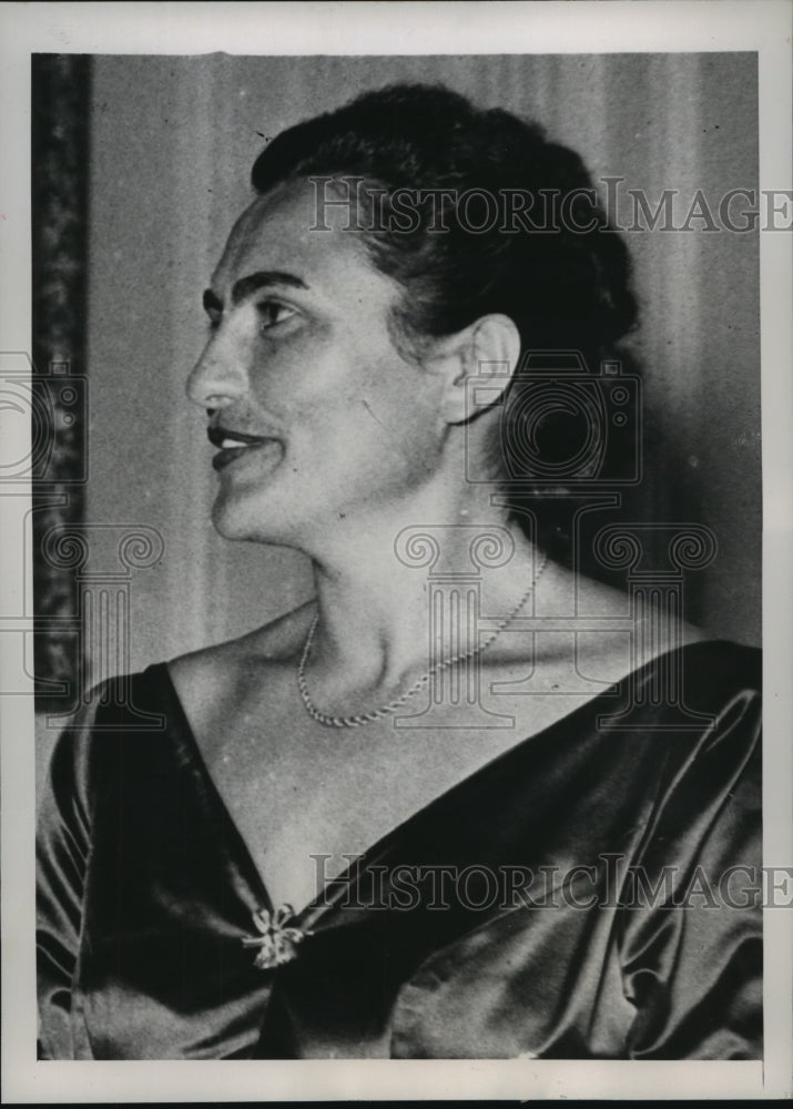 1952 Press Photo Mrs Jovanka Broz Tito&#39;s Secret Bride Appears at Reception- Historic Images