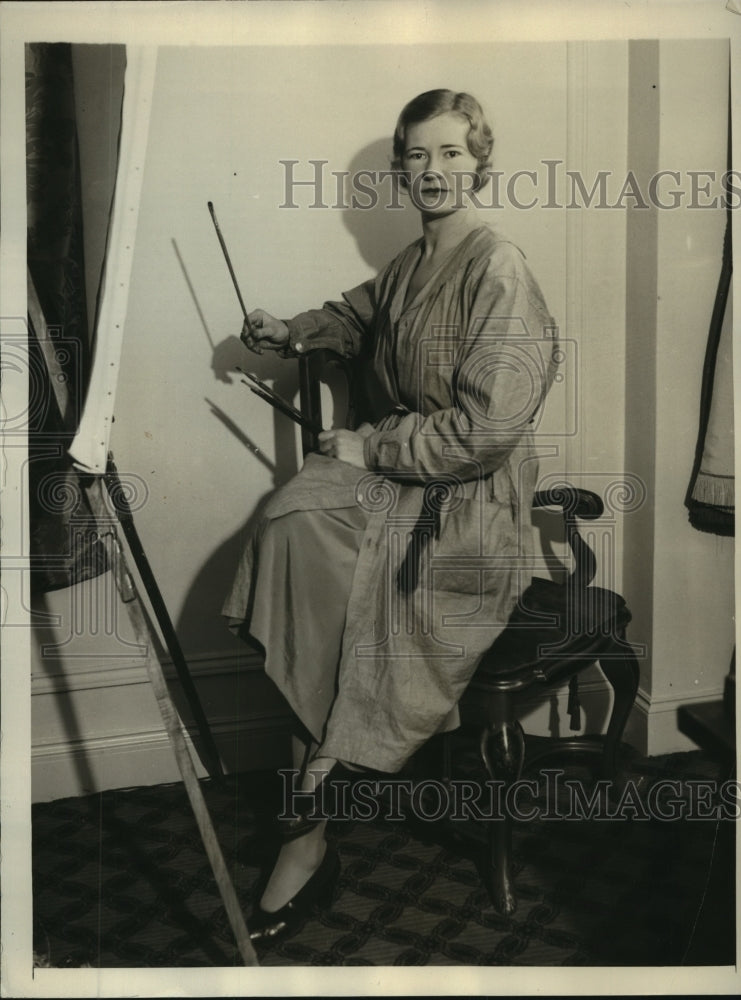 1931 Press Photo Ms Helen Coolidge to Paint Likeneses of the Present Senators