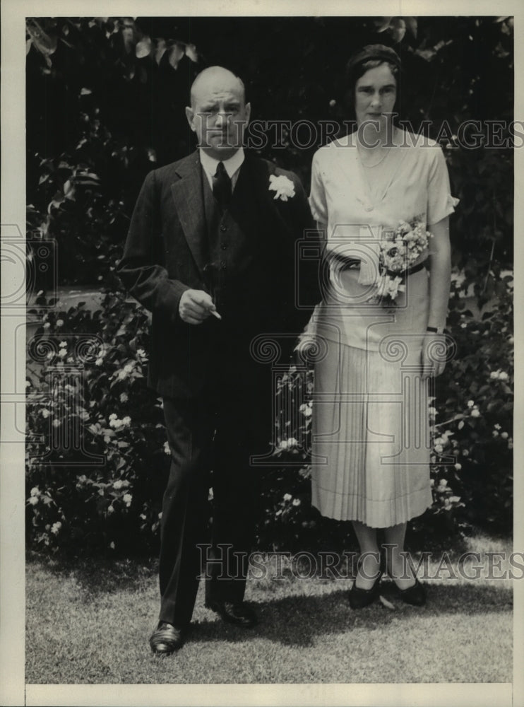 1931 Press Photo Samuel Endicott Peabody wed Mrs.Augusta Converse McElwain