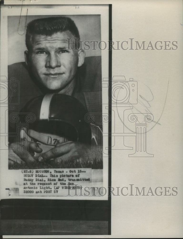 1957 Press Photo Football Player Buddy Dial - sba05109- Historic Images