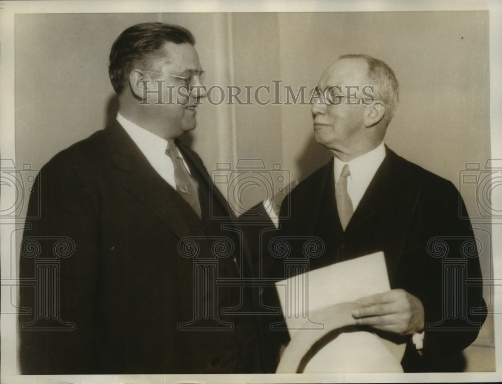 1932 Press Photo Ernest H. Charrington and Edwin C. Dinwiddie anti-Alcohol men