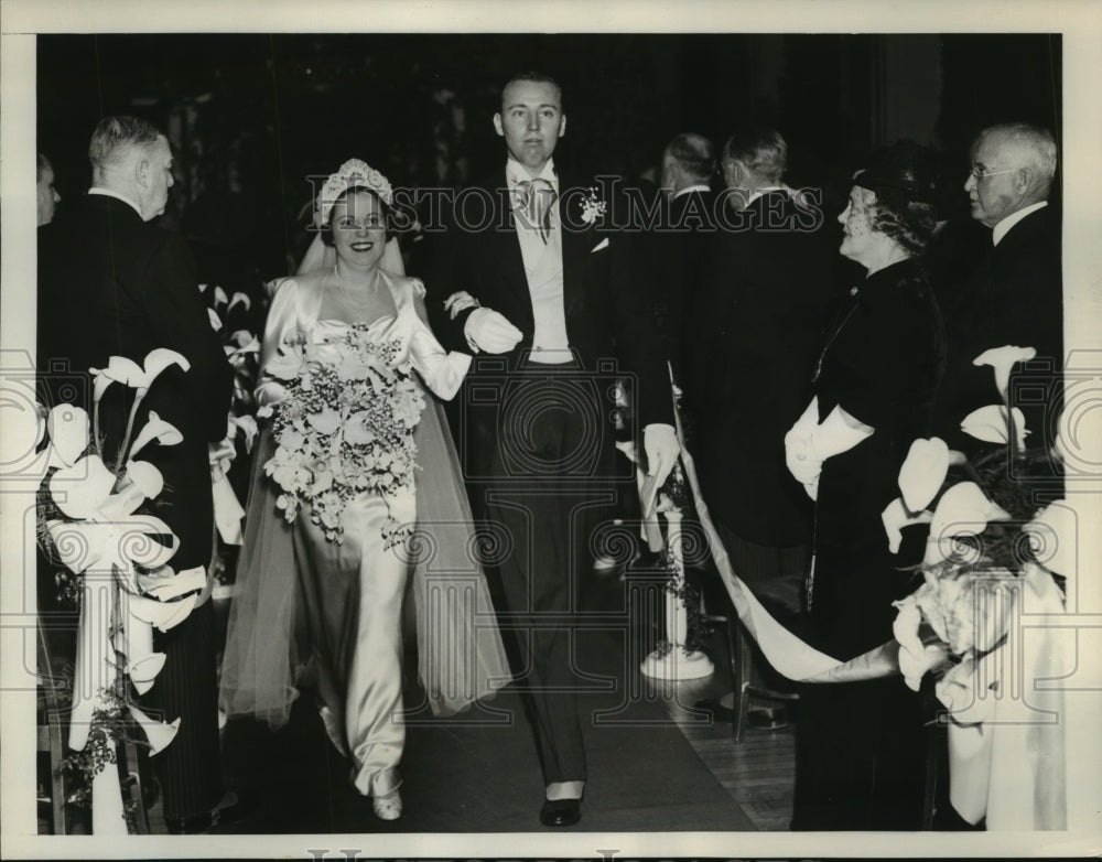 1938 Press Photo Virginia Randolph married Herman Ridder in New York - sba05465