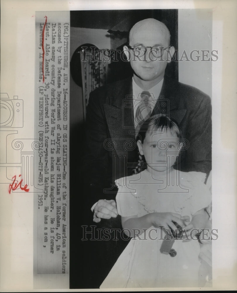 1951 Press Photo Aldo Icardi accused in slaying during World War II - sba05779