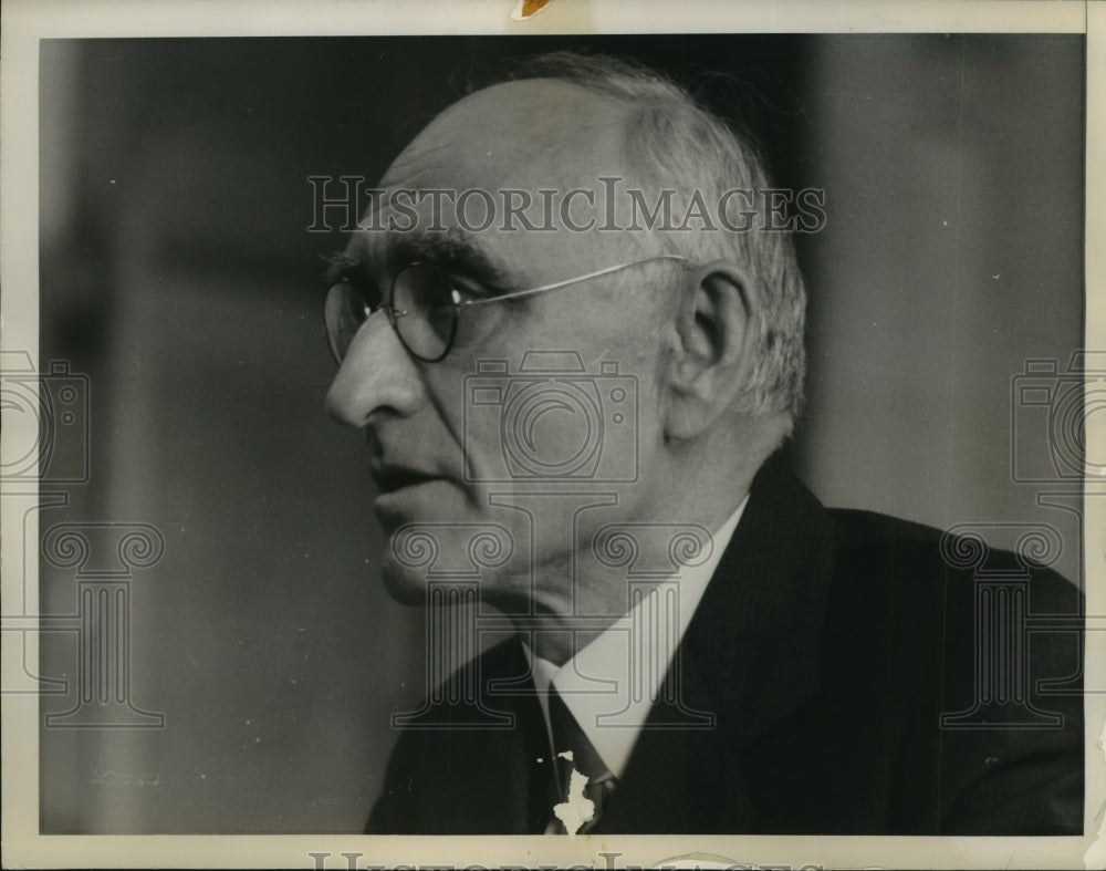 1938 Press Photo Dr. Arthur Morgan, expelled head of Tennessee Valley Authority- Historic Images