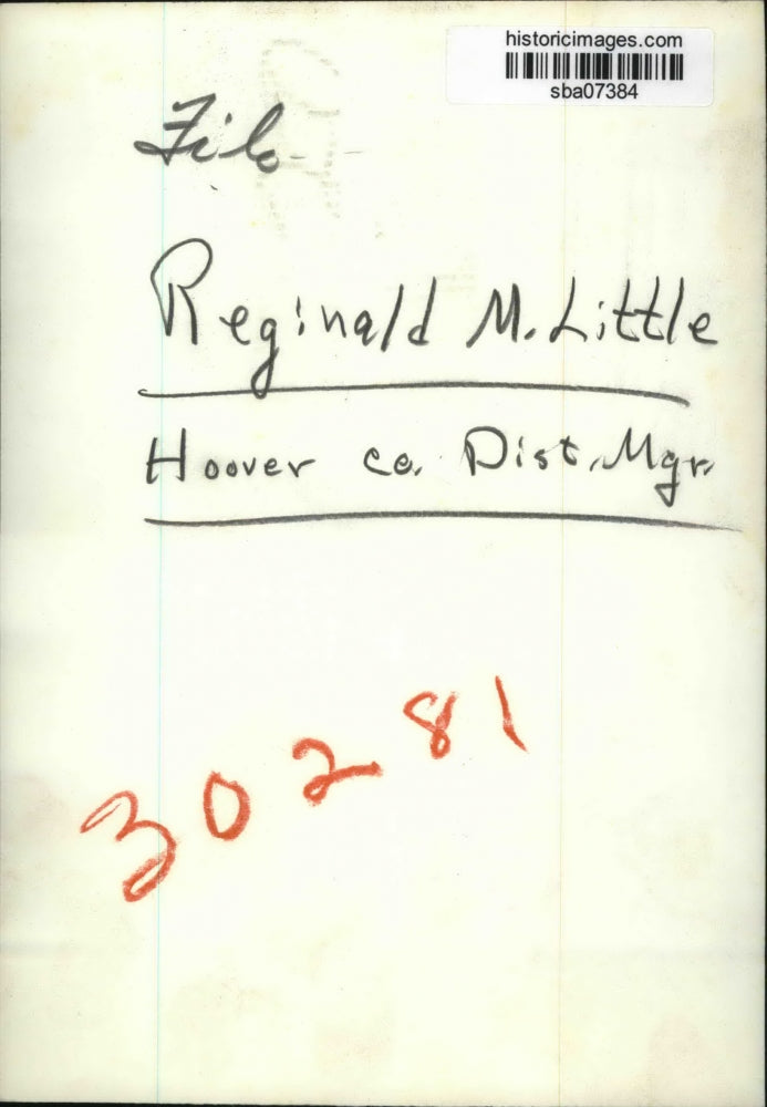 Press Photo Reginald M. Little Hoover Co. District Mgr. - sba07384