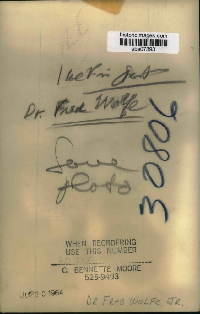 1964 Press Photo Dr. Fred Wolfe, Jr. - sba07393