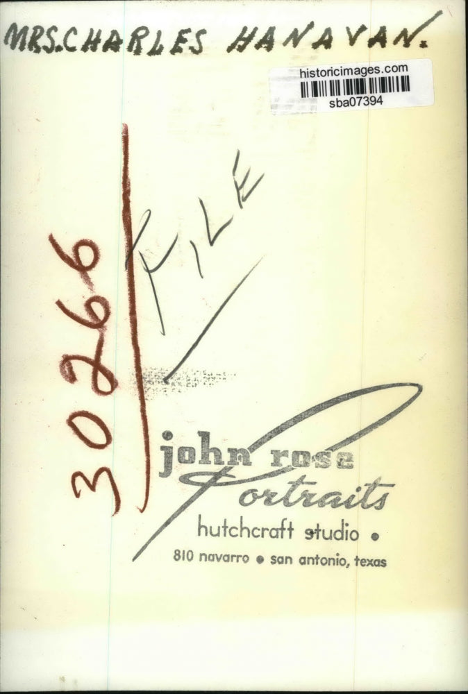 Press Photo A portrait of Mrs. Charles Hanavan - sba07394