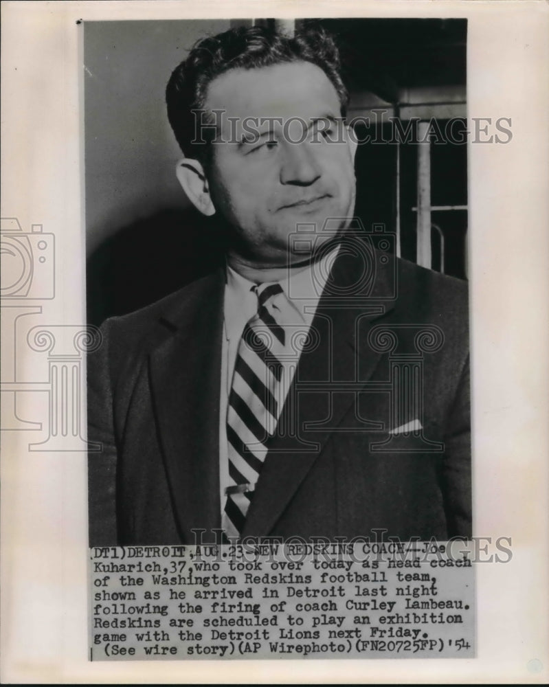 1954 Press Photo Joe Kuharich, Named New Coach of Washington Redskins Football- Historic Images