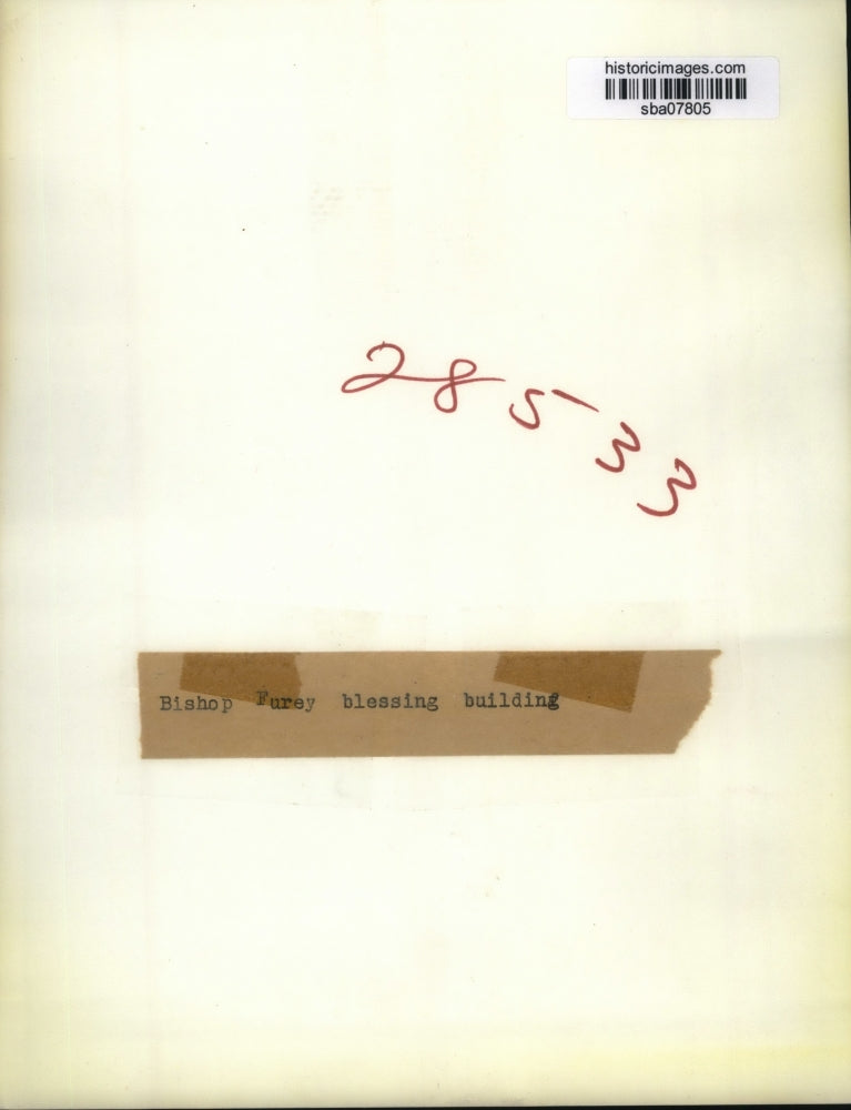 Press Photo Bishop Forey Blessing a Building - sba07805