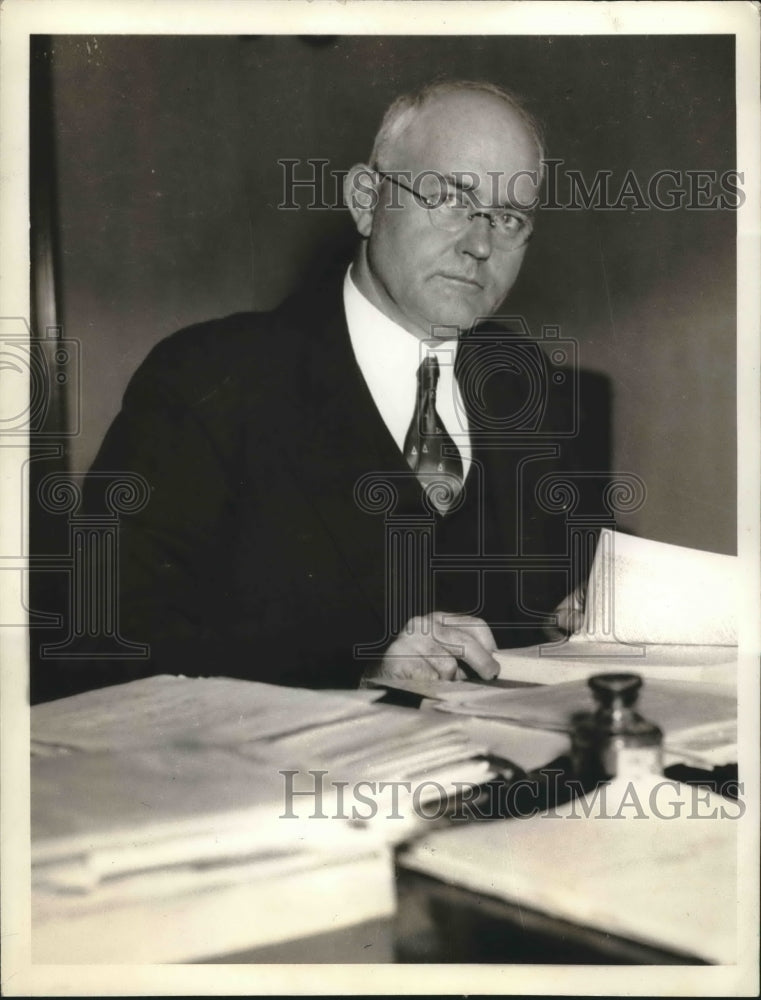1934 Press Photo James Pope names as temporary head of Special Senate Committee